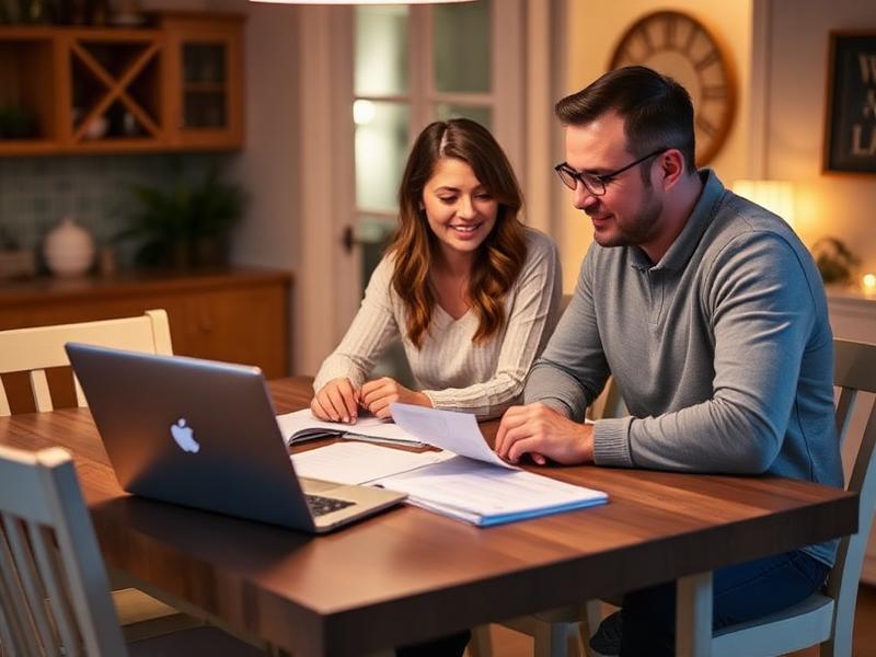 Coppia che pianifica il budget familiare