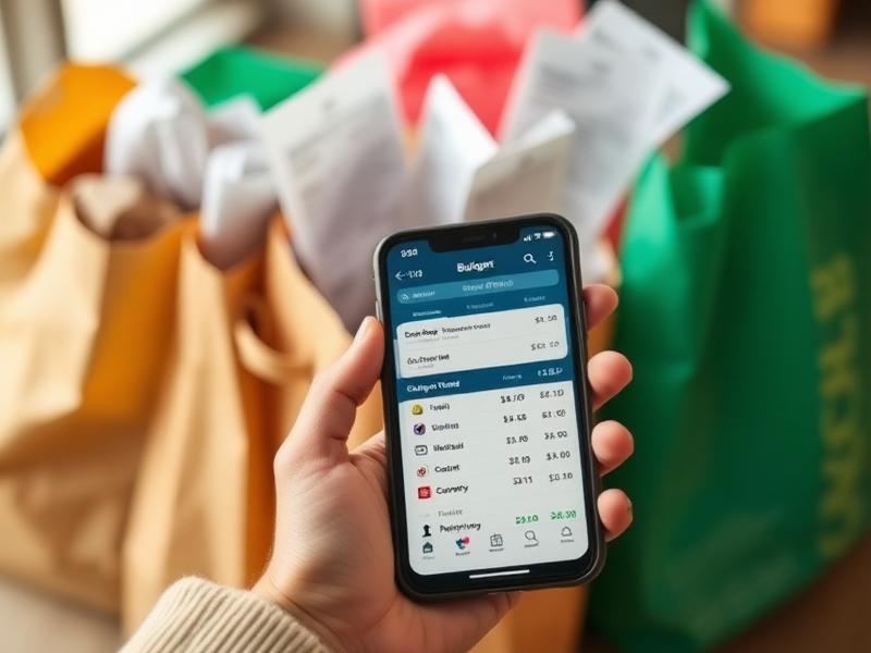 App di monitoraggio spese su smartphone